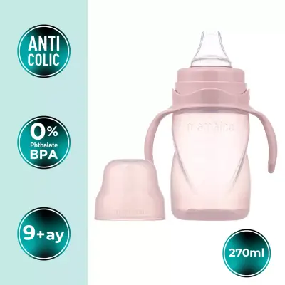 Mamajoo Kulplu Eğitici Bardak 270 ml Powder Pink - 2