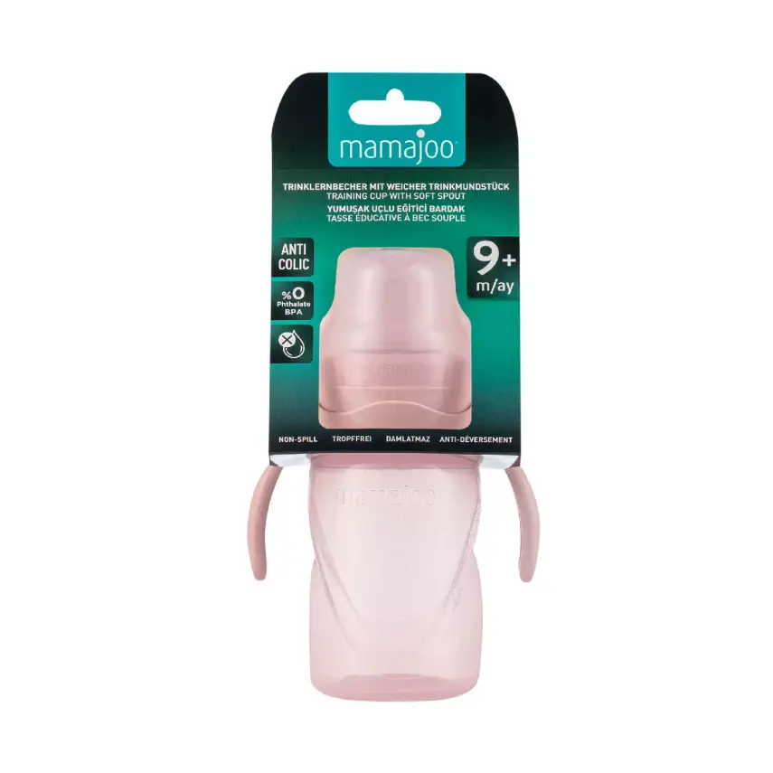 Mamajoo Kulplu Eğitici Bardak 270 ml Powder Pink - 8