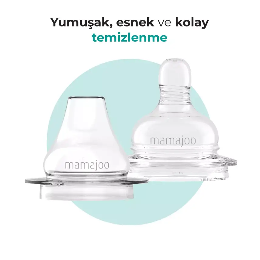 Mamajoo Kulplu Eğitici Biberon 160 ml & Anti-Kolik Silikon Bardak Ucu 6+ Ay - 4