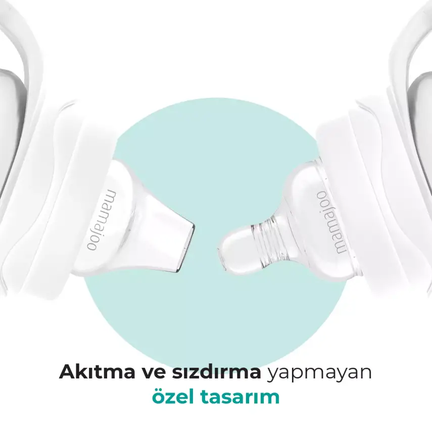 Mamajoo Kulplu Eğitici Biberon 160 ml & Anti-Kolik Silikon Bardak Ucu 6+ Ay - 5