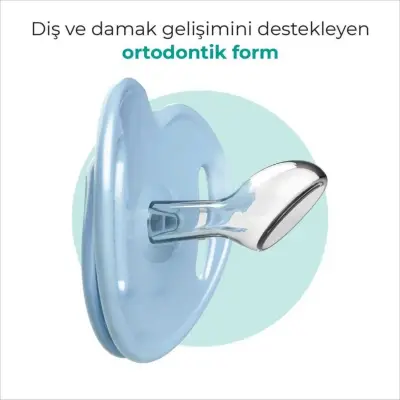 Mamajoo Ortodontik Silikon Emzik Sterilizasyon & Saklama Kutusu 0Ay+ Powder Blue 2li - 4