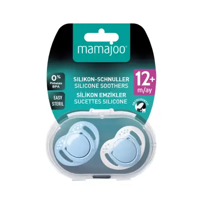 Mamajoo Ortodontik Silikon Emzik Sterilizasyon & Saklama Kutusu 12 Ay+ Powder Blue 2li - 8