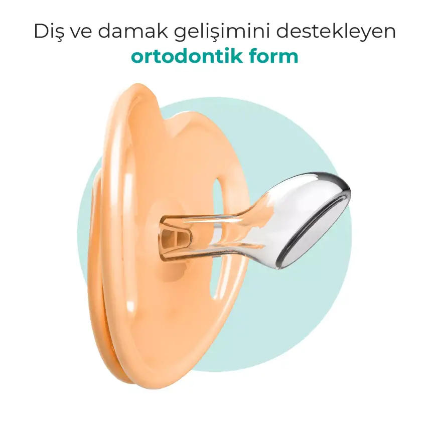 Mamajoo Ortodontik Silikon Emzik Sterilizasyon & Saklama Kutusu 12Ay+ Powder Blush 2li - 3