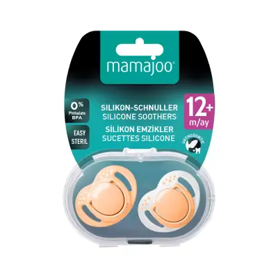 Mamajoo Ortodontik Silikon Emzik Sterilizasyon & Saklama Kutusu 12Ay+ Powder Blush 2li - 8