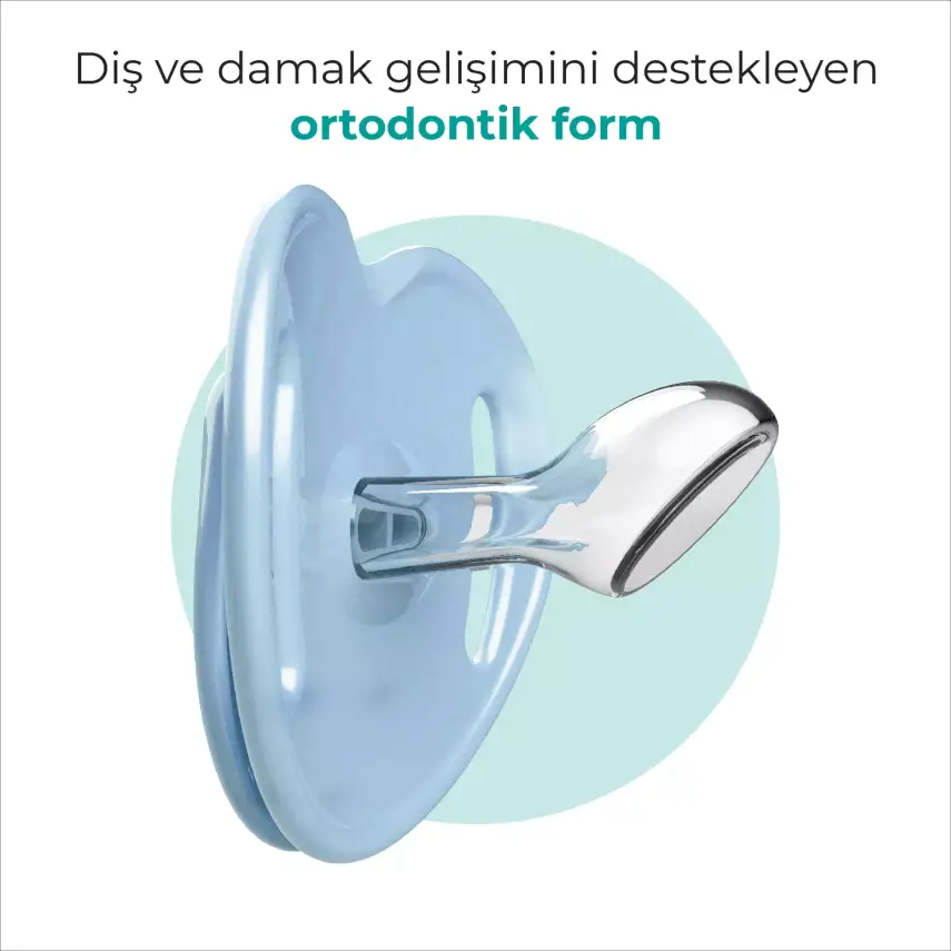 Mamajoo Ortodontik Silikon Emzik Sterilizasyon & Saklama Kutusu 6Ay+ Powder Blue 2li - 3