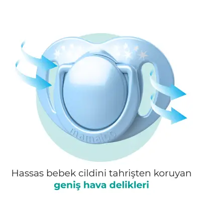 Mamajoo Ortodontik Silikon Emzik Sterilizasyon & Saklama Kutusu 6Ay+ Powder Blue 2li - 5