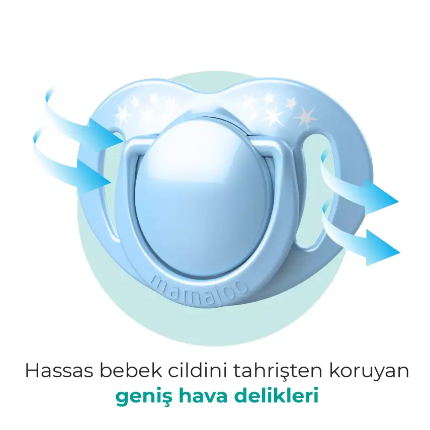 Mamajoo Ortodontik Silikon Emzik Sterilizasyon & Saklama Kutusu 6Ay+ Powder Blue 2li - 5