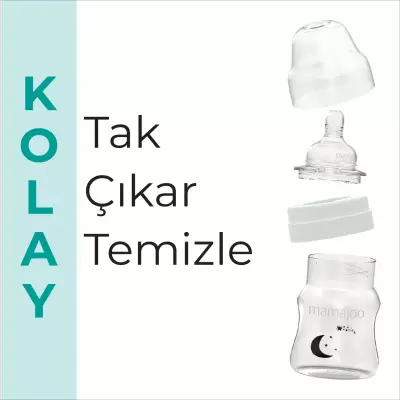 Mamajoo PP Biberon 160 ml & Gece ve Gündüz Biberon Emziği - 6