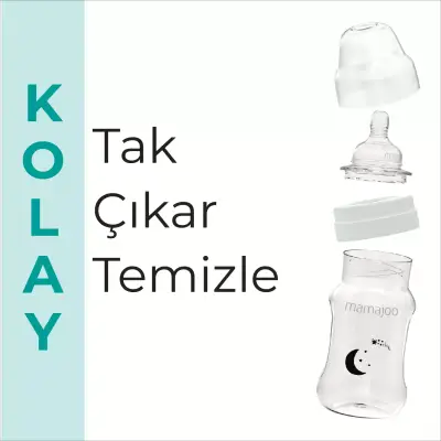 Mamajoo PP Biberon 270 ml & Gece ve Gündüz Biberon Emziği - 6