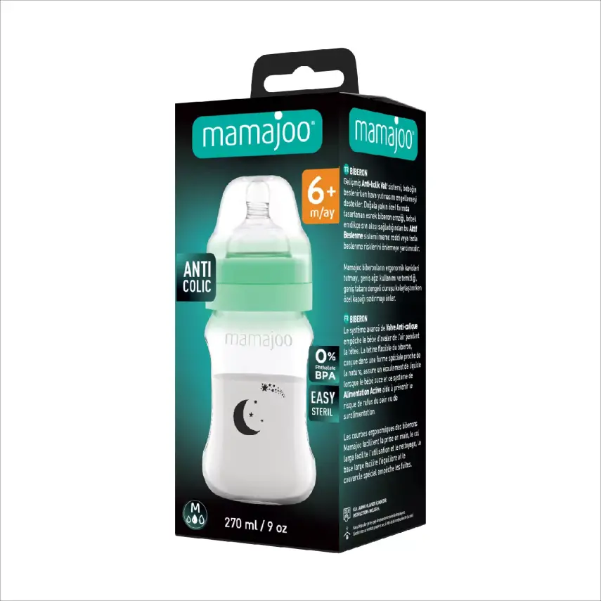 Mamajoo PP Biberon 270 ml & Gece ve Gündüz Biberon Emziği - 8