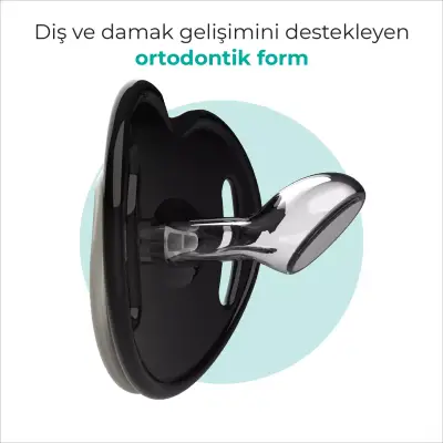 Mamajoo Silikon Emzik 2li Gece ve Gündüz & Sterilizasyon Saklama Kutusu 12+ Ay Black Pearl - 3