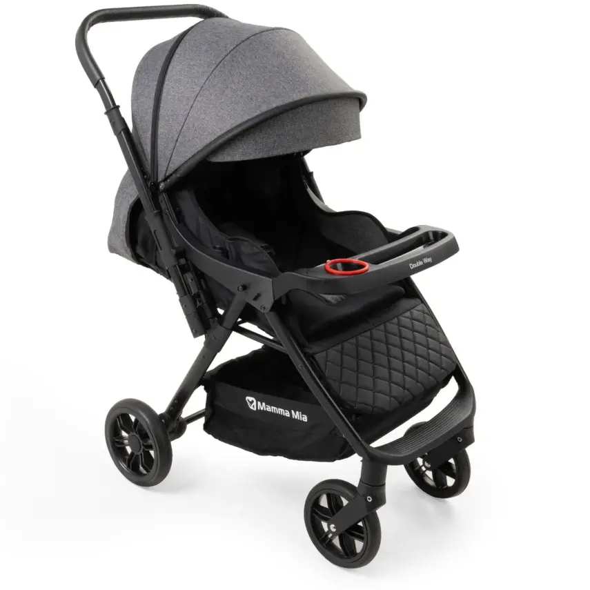 Mamma Mia Double Way Çift Yönlü Bebek Arabası Antrasit - 6