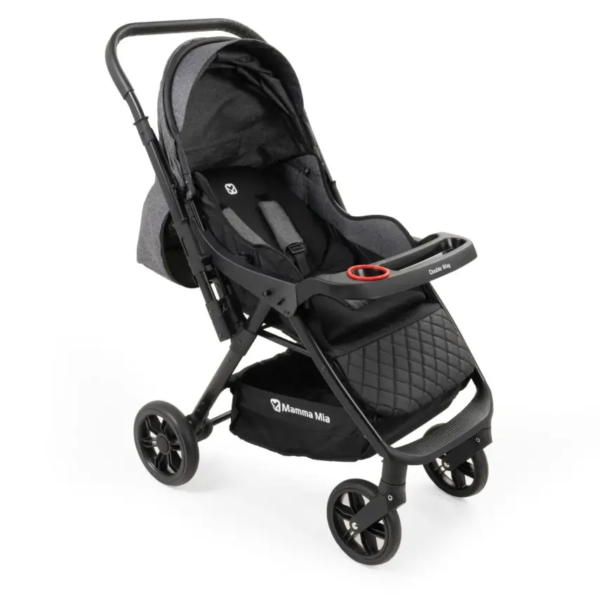 Mamma Mia Double Way Çift Yönlü Bebek Arabası Antrasit - 4
