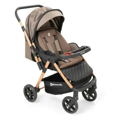 Mamma Mia Double Way Çift Yönlü Bebek Arabası Gold - 4
