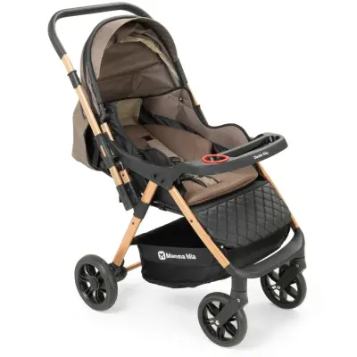 Mamma Mia Double Way Çift Yönlü Bebek Arabası Gold - 3