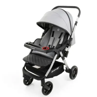 Mamma Mia Double Way Çift Yönlü Bebek Arabası Gri (1)