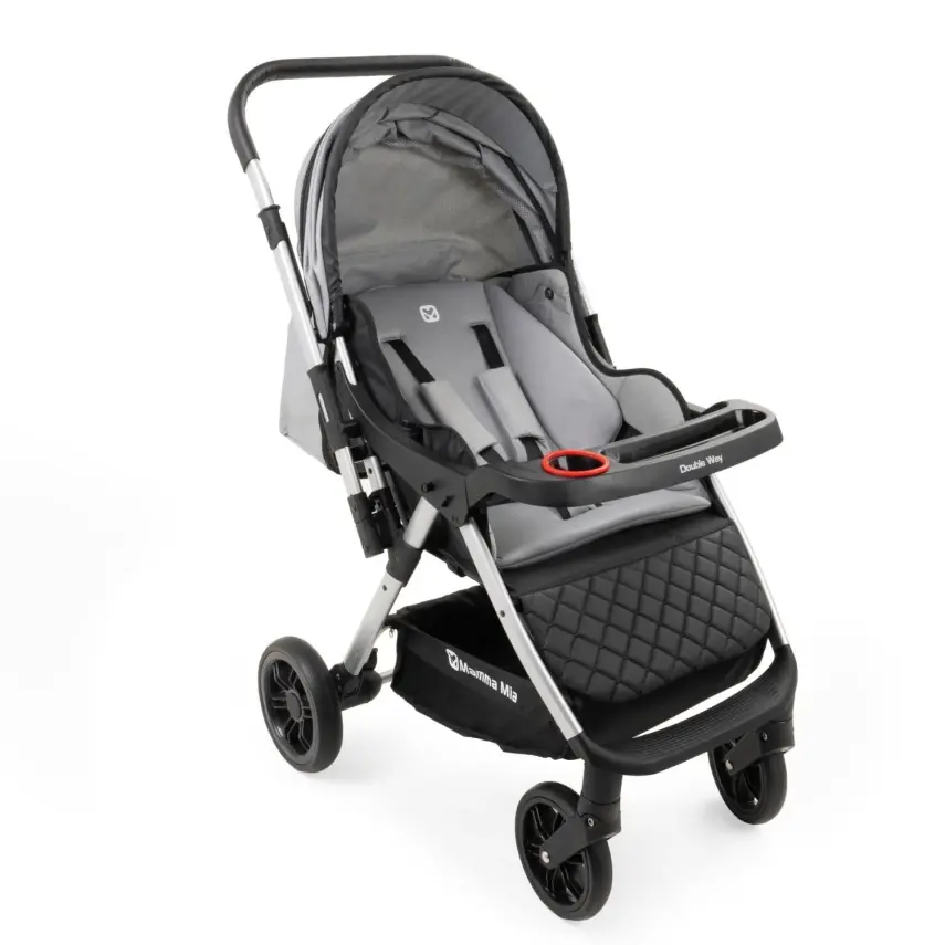 Mamma Mia Double Way Çift Yönlü Bebek Arabası Gri - 4