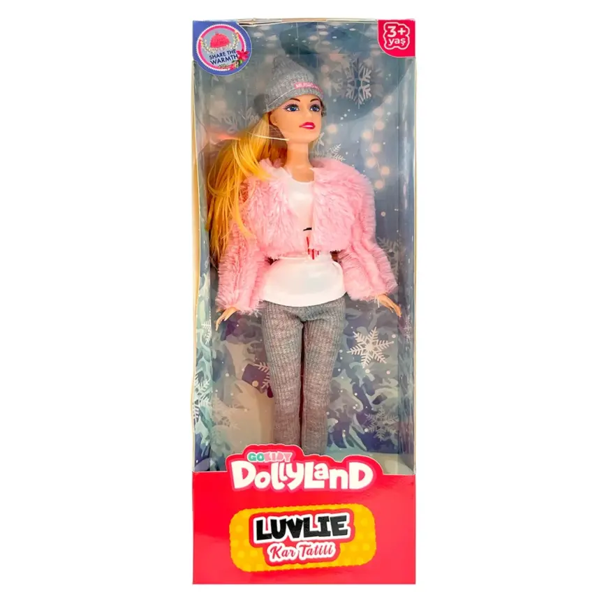 Manken Bebek Kışlık Elbiseli Kutulu Oyuncak - 1