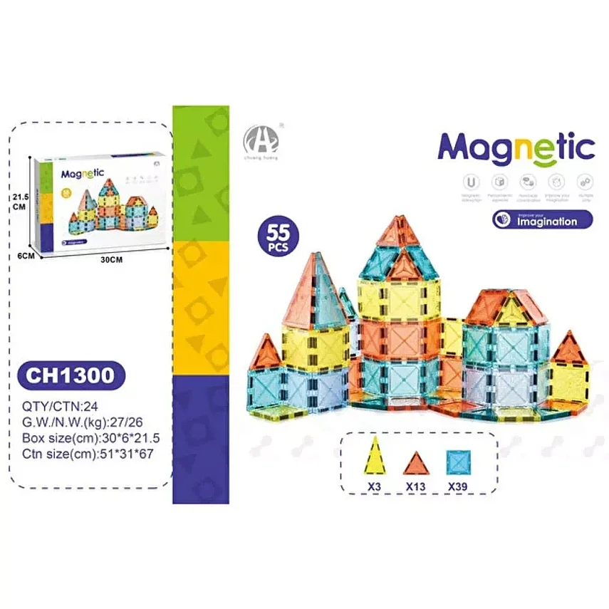 Manyetik Blok 5.5cm 55 Parça - 2