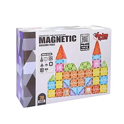 Vardem 70 Parça 7.5 Cm Manytetik Yapı Blokları-Çok Renkli - 3