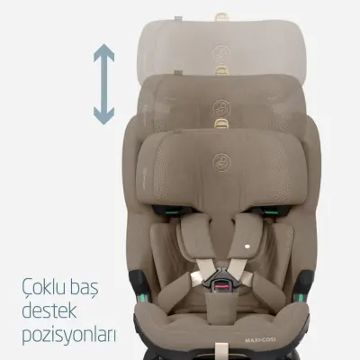 Maxi-Cosi Emerald 360 Pro I-size Araç Dışına Çıkabilen Isofix'li Dönebilir Yatabilir Slidetech Oto Koltuğu 0-36 Kg Authentic Truffle - 7