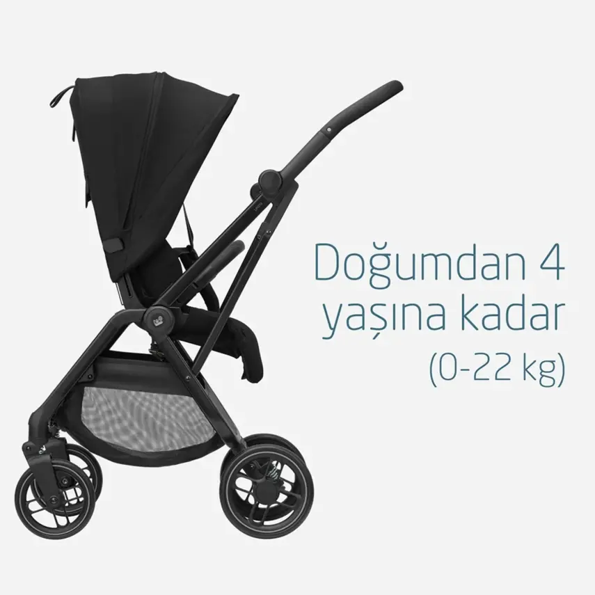 Maxi-Cosi Leona2 Çift Yönlü Tek Elle Katlanabilir Bebek Arabası Twillic Black - 7