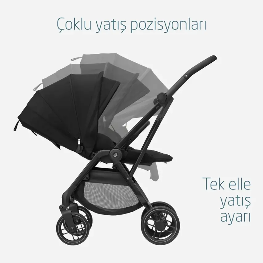 Maxi-Cosi Leona2 Çift Yönlü Tek Elle Katlanabilir Bebek Arabası Twillic Black - 9