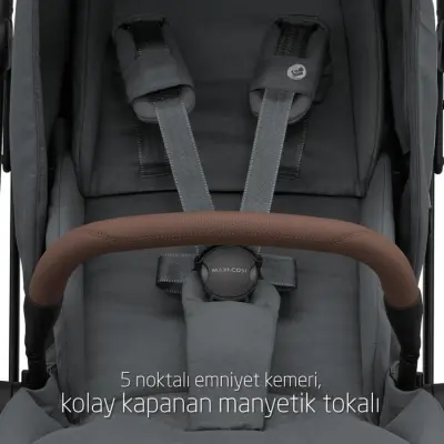 Maxi-Cosi Leona2 Çift Yönlü Tek Elle Katlanabilir Bebek Arabası Twillic Graphite - 12