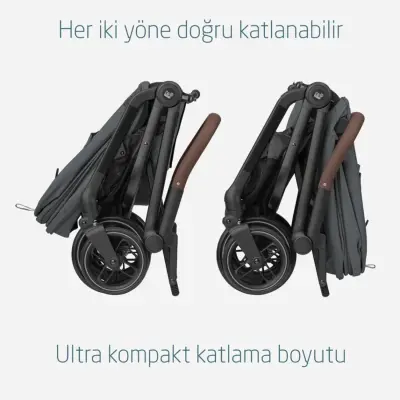 Maxi-Cosi Leona2 Çift Yönlü Tek Elle Katlanabilir Bebek Arabası Twillic Graphite - 16