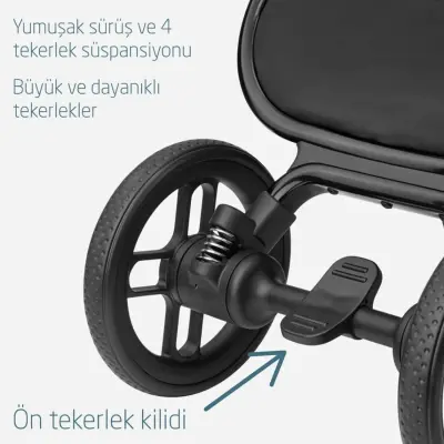 Maxi-Cosi Leona2 Çift Yönlü Tek Elle Katlanabilir Bebek Arabası Twillic Graphite - 17