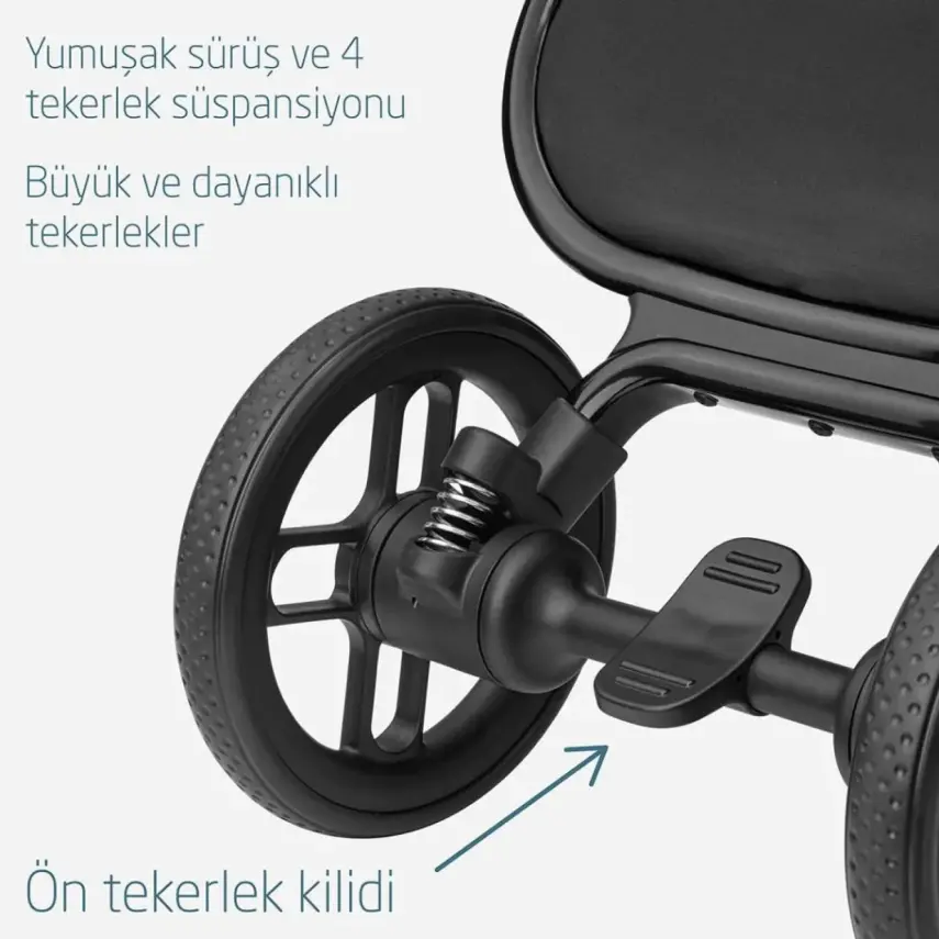 Maxi-Cosi Leona2 Çift Yönlü Uzatılabilir Sırt Desteği Tam Yatabilir Bebek Arabası Twillic Green - 4