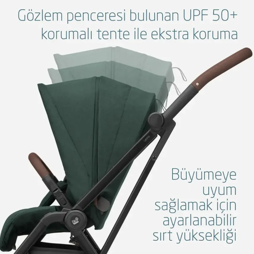 Maxi-Cosi Leona2 Çift Yönlü Uzatılabilir Sırt Desteği Tam Yatabilir Bebek Arabası Twillic Green - 9