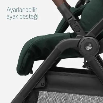 Maxi-Cosi Leona2 Çift Yönlü Uzatılabilir Sırt Desteği Tam Yatabilir Bebek Arabası Twillic Green - 15