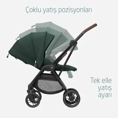 Maxi-Cosi Leona2 Çift Yönlü Uzatılabilir Sırt Desteği Tam Yatabilir Bebek Arabası Twillic Green - 10