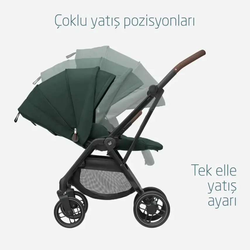 Maxi-Cosi Leona2 Çift Yönlü Uzatılabilir Sırt Desteği Tam Yatabilir Bebek Arabası Twillic Green - 10