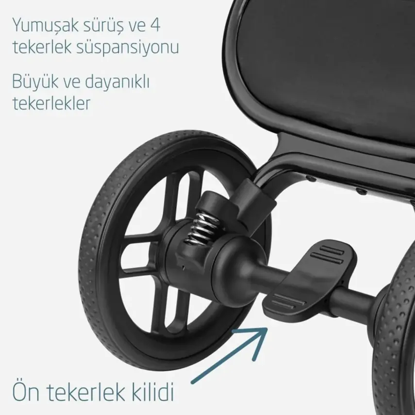 Maxi-Cosi Leona2 Çift Yönlü Uzatılabilir Sırt Desteği Tam Yatabilir Bebek Arabası Twillic Truffle - 4