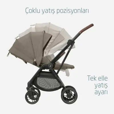 Maxi-Cosi Leona2 Çift Yönlü Uzatılabilir Sırt Desteği Tam Yatabilir Bebek Arabası Twillic Truffle - 11