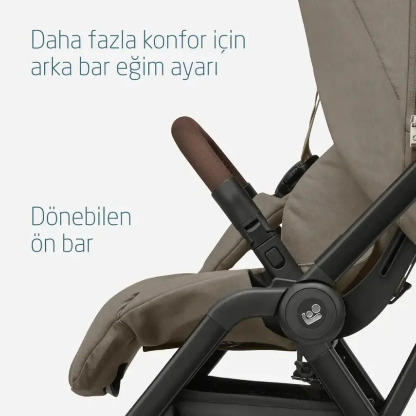 Maxi-Cosi Leona2 Çift Yönlü Uzatılabilir Sırt Desteği Tam Yatabilir Bebek Arabası Twillic Truffle - 14