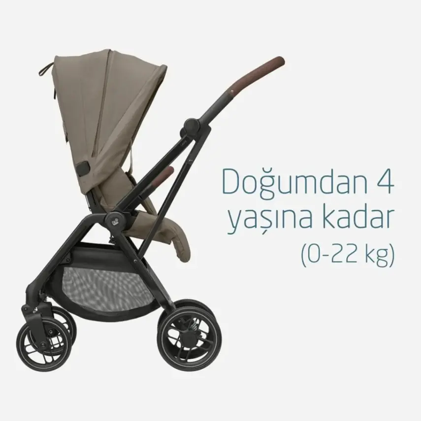Maxi-Cosi Leona2 Çift Yönlü Uzatılabilir Sırt Desteği Tam Yatabilir Bebek Arabası Twillic Truffle - 6