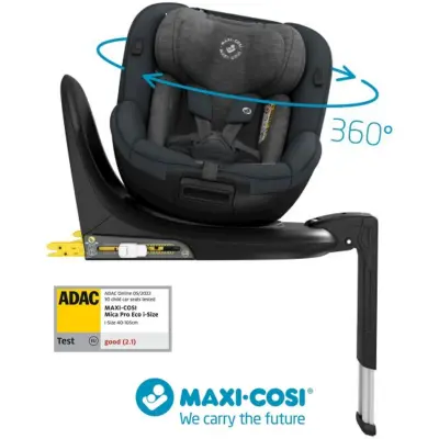 Maxi-Cosi Mica Pro Eco I-Size ADAC'lı Isofix'li 360 Dönebilir Yatabilir 0-18 kg Bebek Oto Koltuğu Authentic Graphite