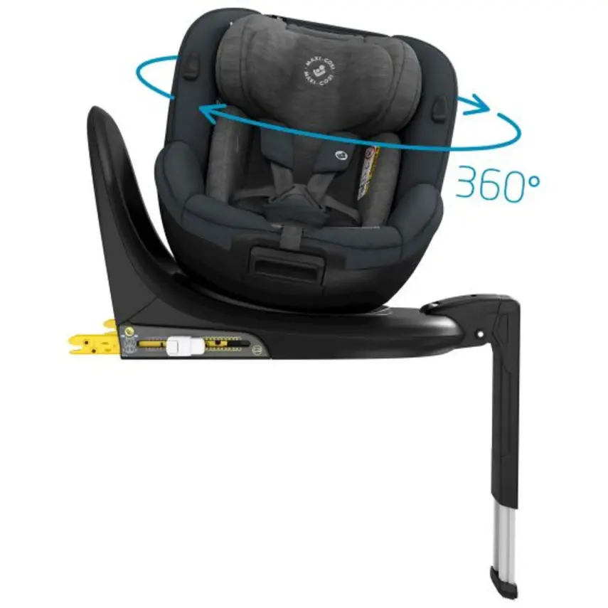 Maxi-Cosi Mica Pro Eco I-Size ADAC'lı Isofix'li 360 Dönebilir Yatabilir 0-18 kg Bebek Oto Koltuğu Authentic Graphite - 12