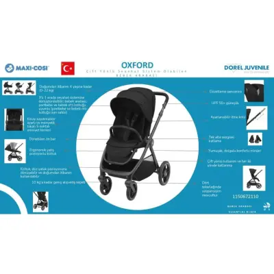 Maxi-Cosi Oxford Çift Yönlü Travel Sistem-Seyahat Sistem Bebek Arabası Twillic Green  - 3