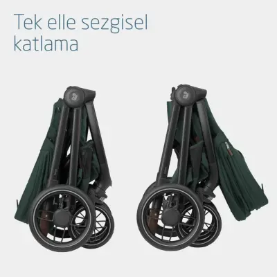 Maxi-Cosi Oxford Çift Yönlü Travel Sistem-Seyahat Sistem Bebek Arabası Twillic Green  - 7