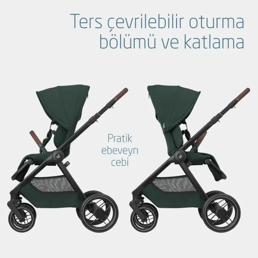 Maxi-Cosi Oxford Çift Yönlü Travel Sistem-Seyahat Sistem Bebek Arabası Twillic Green  - 10