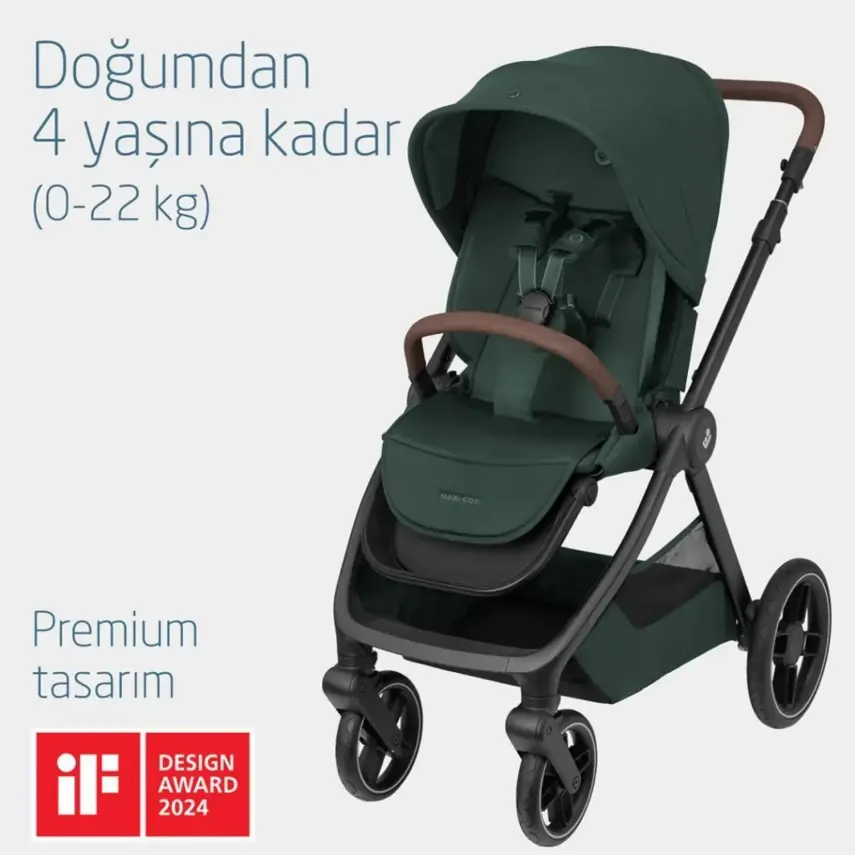 Maxi-Cosi Oxford Çift Yönlü Travel Sistem-Seyahat Sistem Bebek Arabası Twillic Green  - 5