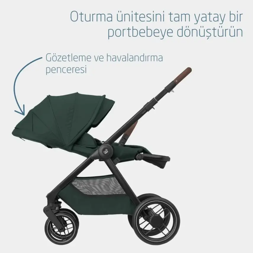 Maxi-Cosi Oxford Çift Yönlü Travel Sistem-Seyahat Sistem Bebek Arabası Twillic Green  - 8