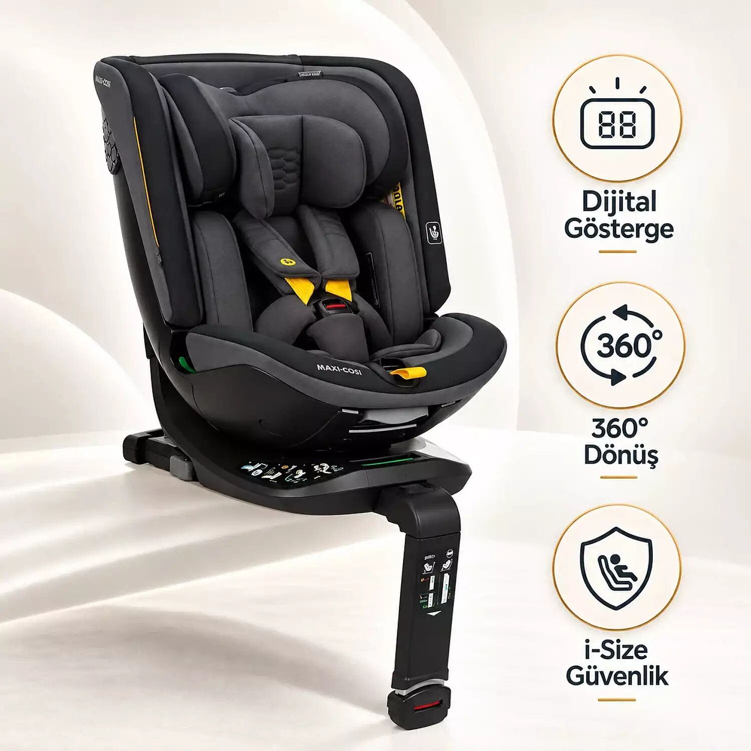 Maxi-Cosi Spinel 360 Plus Isofixli Oto Koltuğu 0-36 Kg Raven