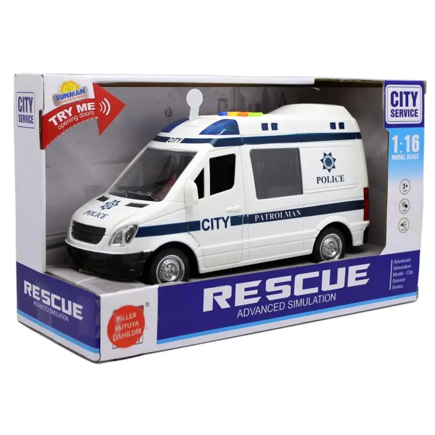 Maxx Wheels Sesli ve Işıklı Araba Polis - 2