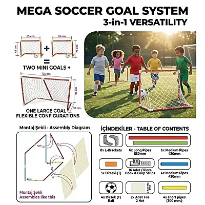Mega Soccer Kale 3in1 Oyun Seti - 5