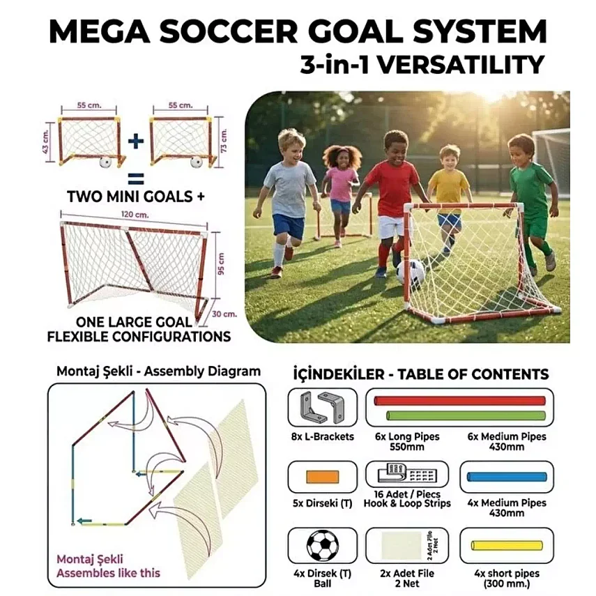 Mega Soccer Kale 3in1 Oyun Seti - 5